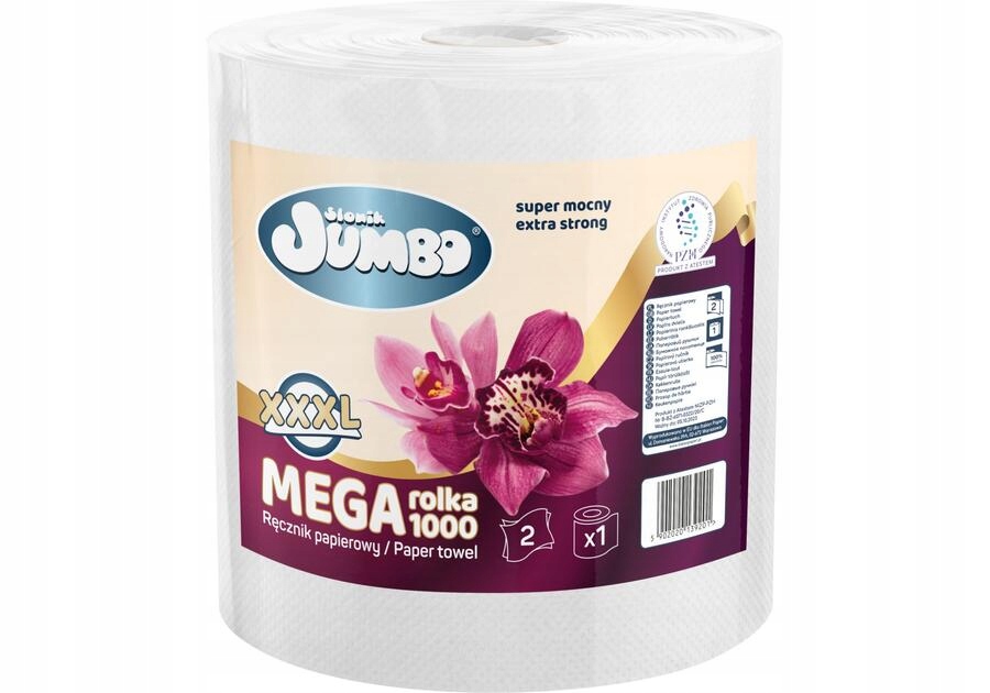 

Ręcznik papierowy 1000 listków Słonik Jumbo