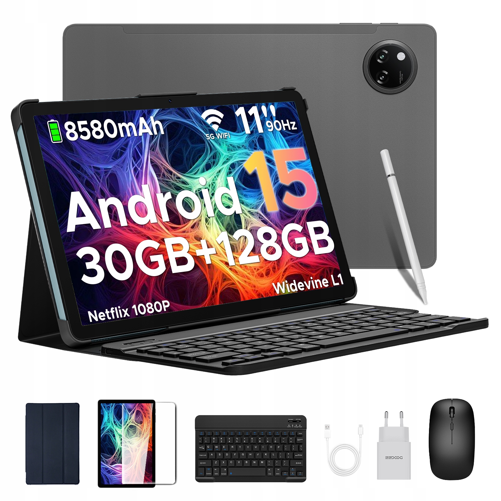 Doogee TabA9Pro+-V Android 15, 11" 90Hz, 30GB RAM/128GB, 8580mAh, OTG/3.5mm/12nm/Odomykanie tvárou (face)