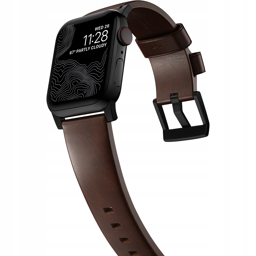 Pásik Nomad na hodinky Apple Watch 49/46/45/44 mm, kožený, z ocele