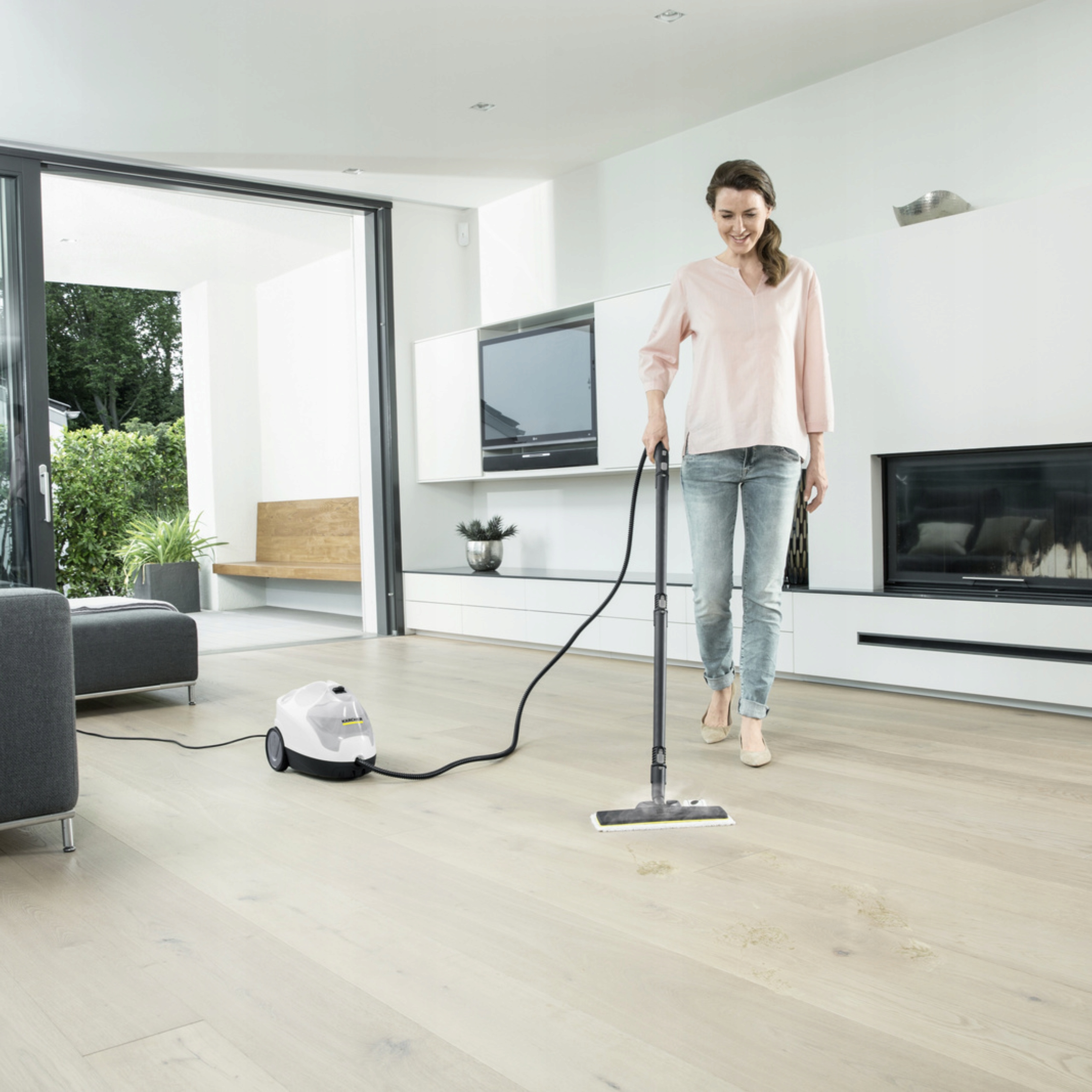 MOCNA PAROWNICA KARCHER SC 4 EasyFix + ZAPAS ŚCIERKI DO PODŁOGI + SZCZOTKI Seria 1.512-630.0