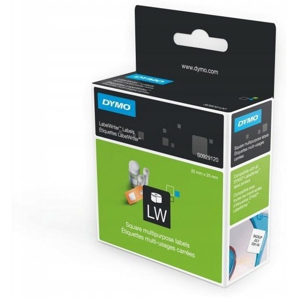 Etikety Dymo Multi 25x25 bílé S0929120