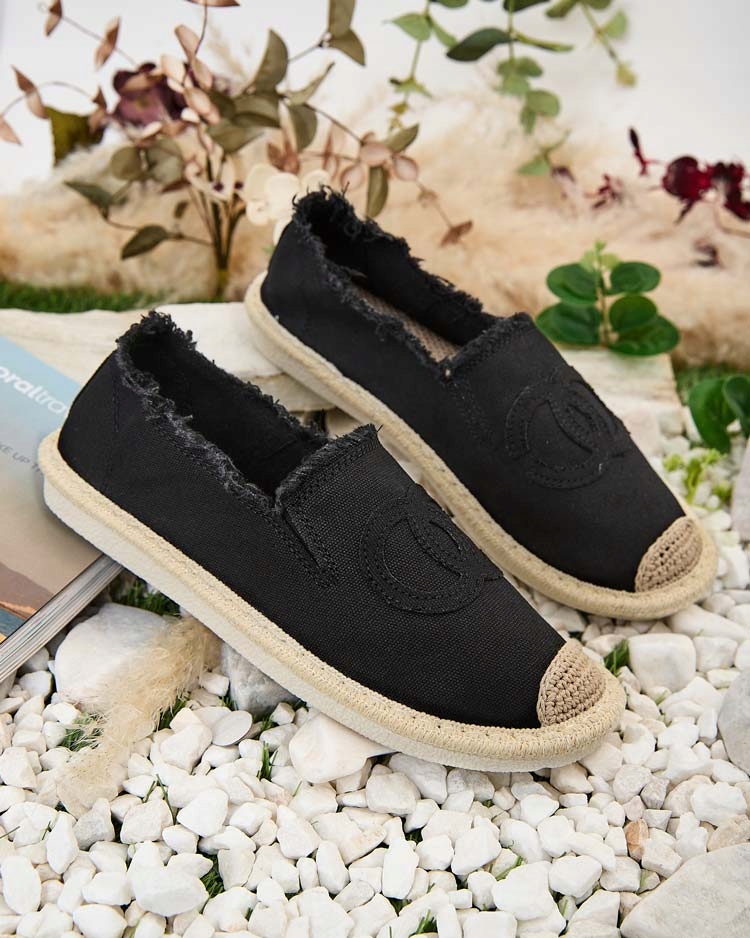 CZARNE ESPADRYLE DAMSKIE DINZZ 38 Oryginalne opakowanie producenta pudełko