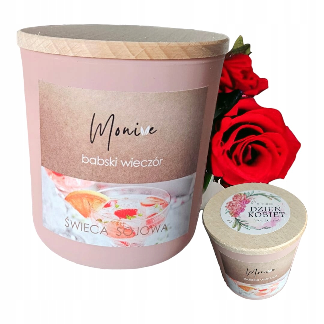 Luxusní sójová svíčka Prosecco dárek ke Dni žen k narozeninám pro ni