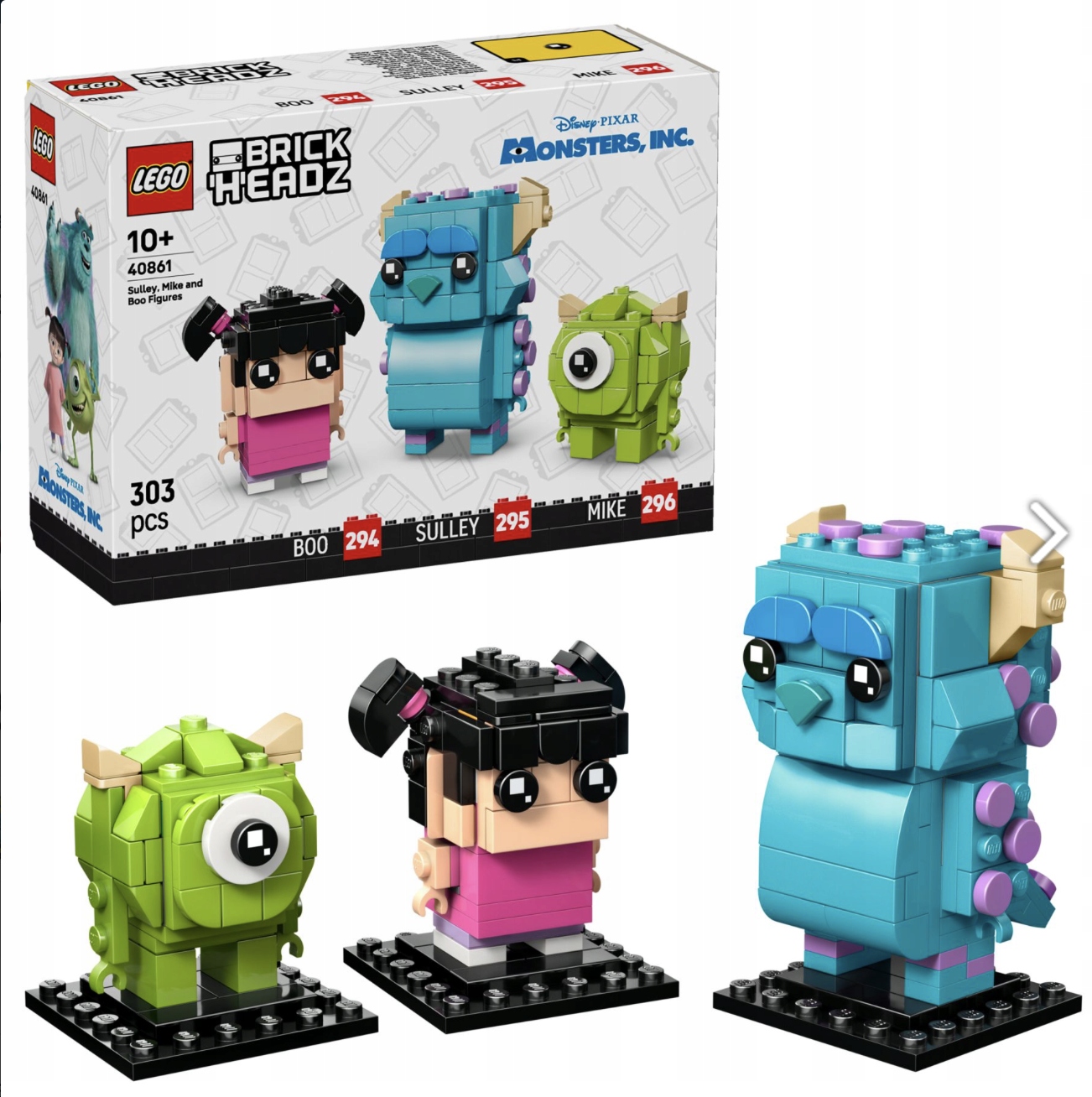 LEGO BrickHeadz 40861 Figurki Sulley’ego, Mike’a i Boo