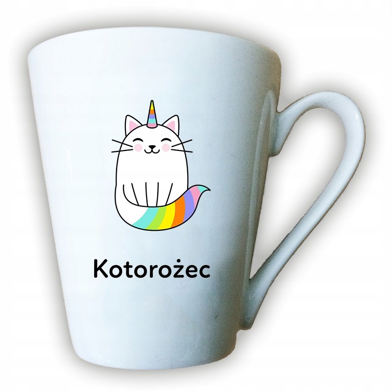 kubek latte kot kotorożec