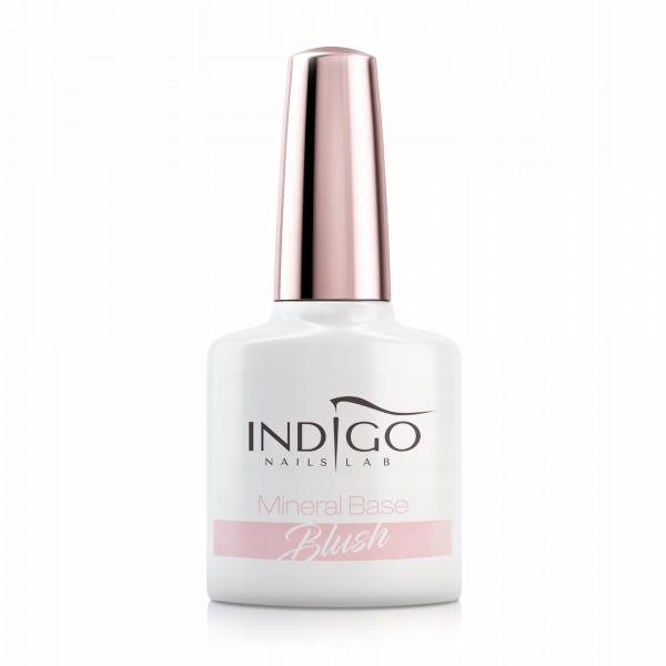lakier hybrydowy INDIGO blush MINERAL BASE BAZA 3w1 7ml mała
