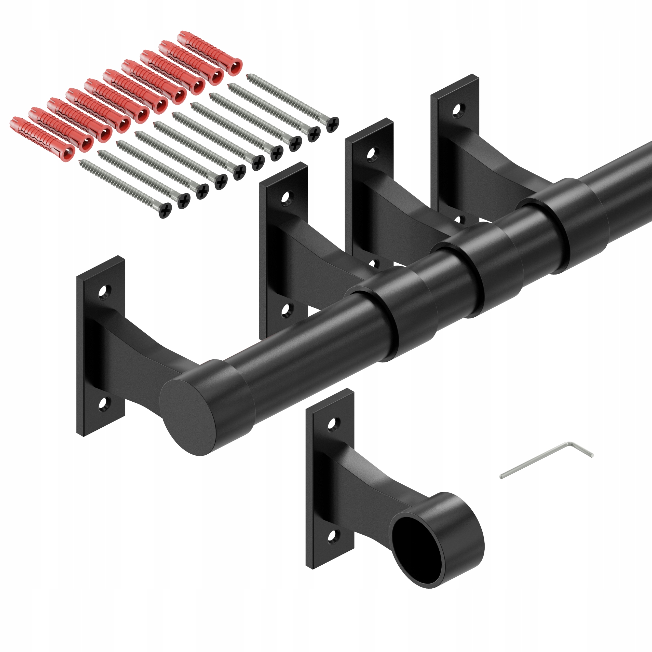 Zábradlí Na Schody Zábradlí Schodišťové Černé Úchytky Ø 32 mm Elen 400 cm