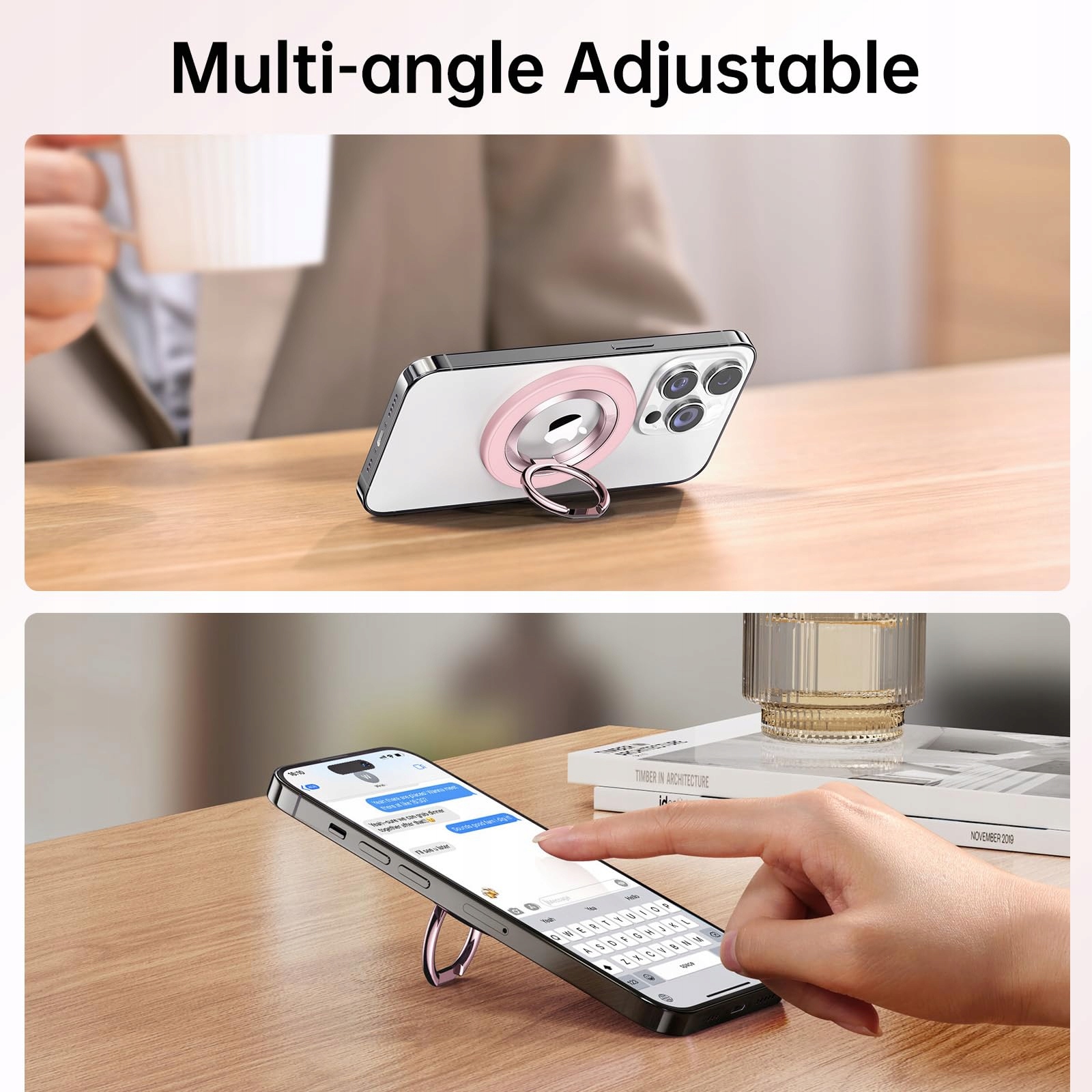 SYNCWIRE Magnetyczny uchwyt na telefon komórkowy do MagSafe Róż — miniatura 6