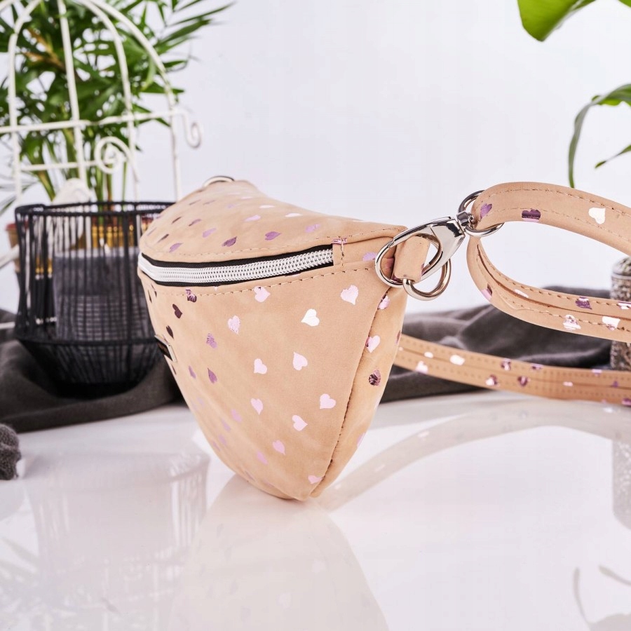 STYLOWA SASZETKA NERKA DAMSKA MODNY DESIGN SKÓRA Wysokość 12 cm