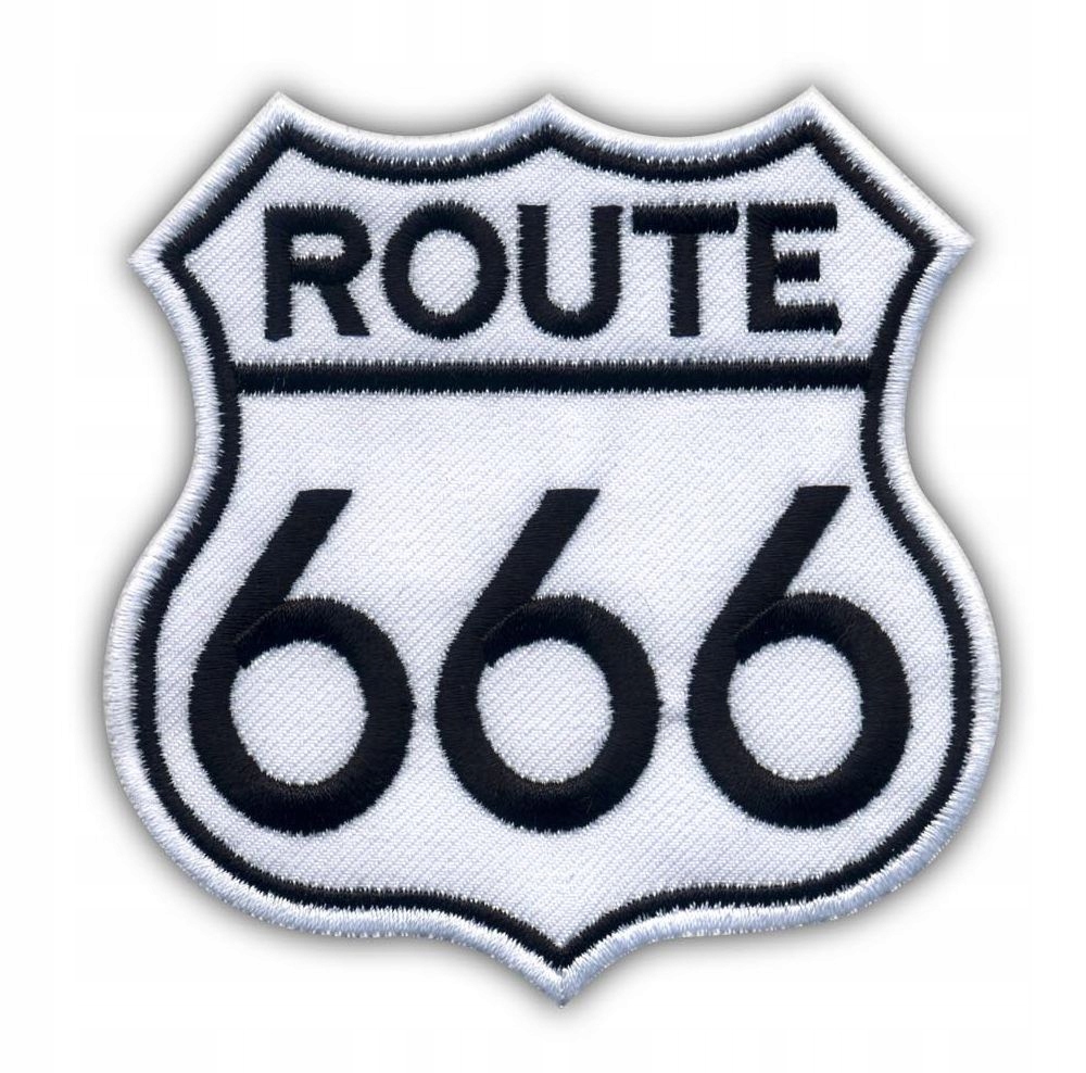 Naszywka Route 666 to hell, droga do piekła Haft