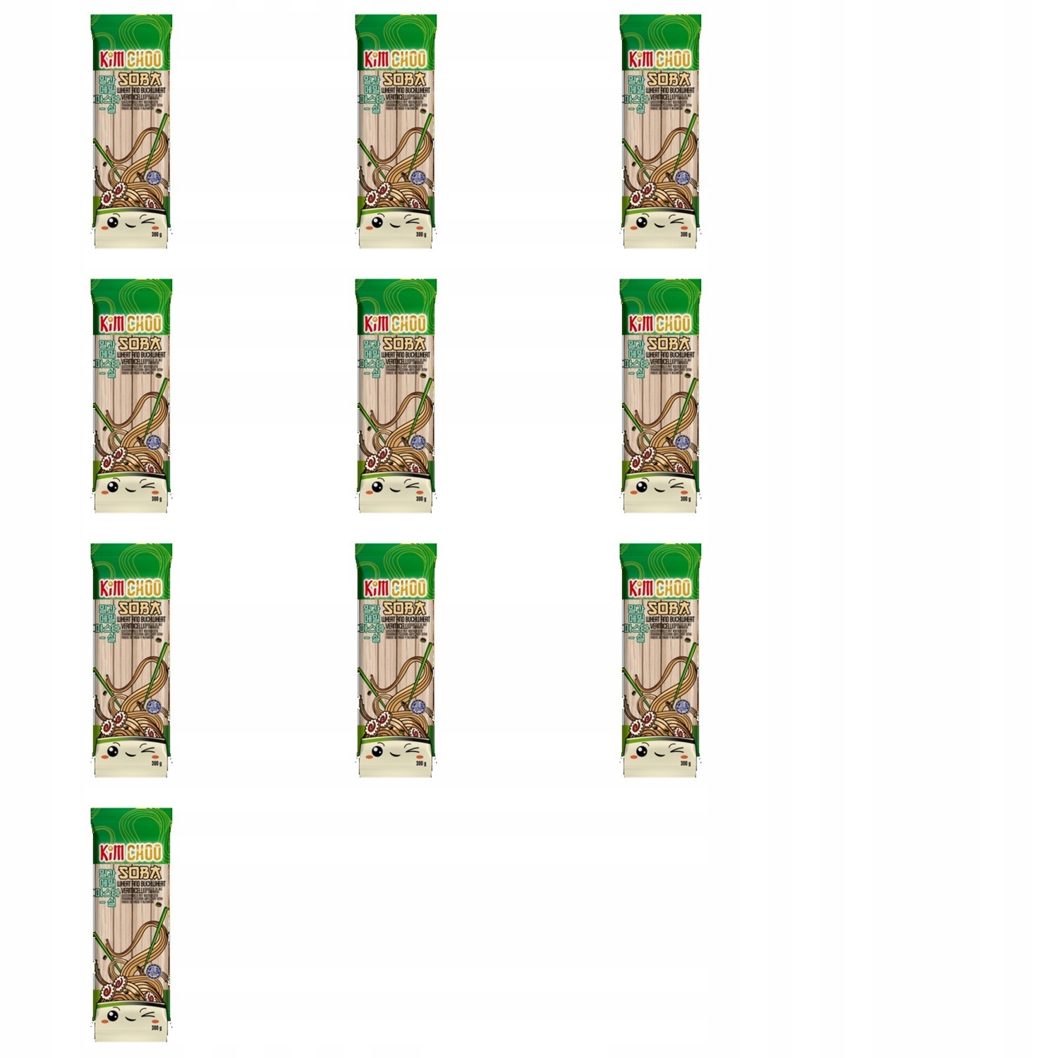 10x 300g Kimchoo kimchoo makaron pszenno-gryczany nitki soba 48 Karton