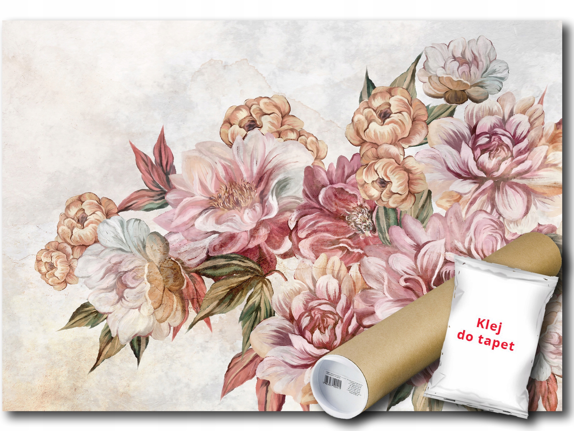 Vinylová Fototapeta Kvety Pivonky Peonie Grafika Mural 208x146