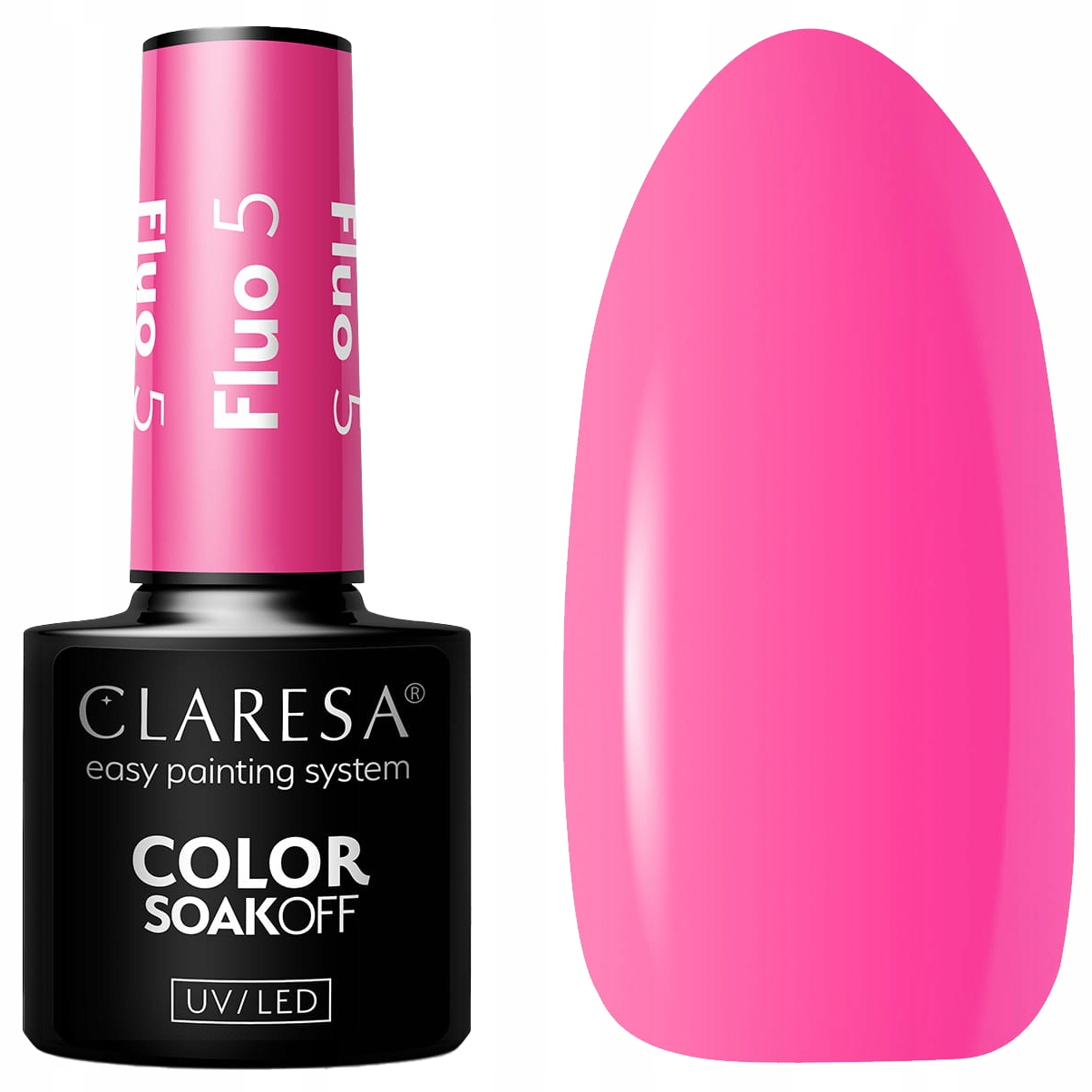 Claresa Lakier Hybrydowy Do Paznokci Manicure UV/LED 5g - Fluo 5