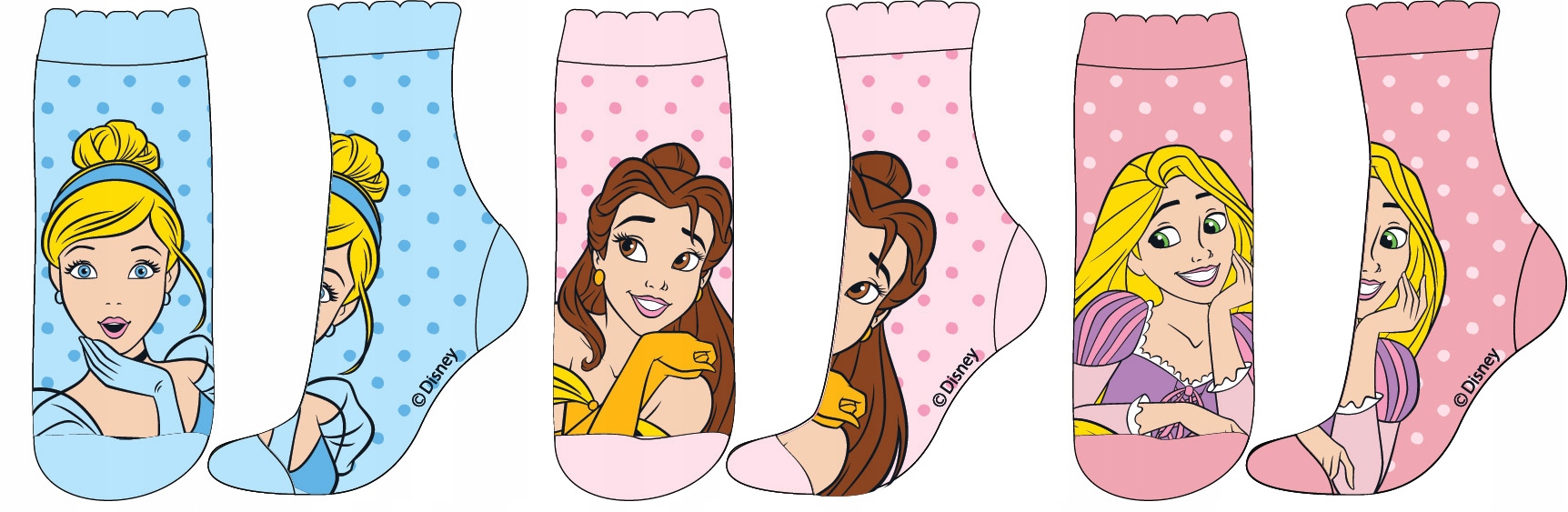 

3pak skarpetki Księżniczki Princess 31-34