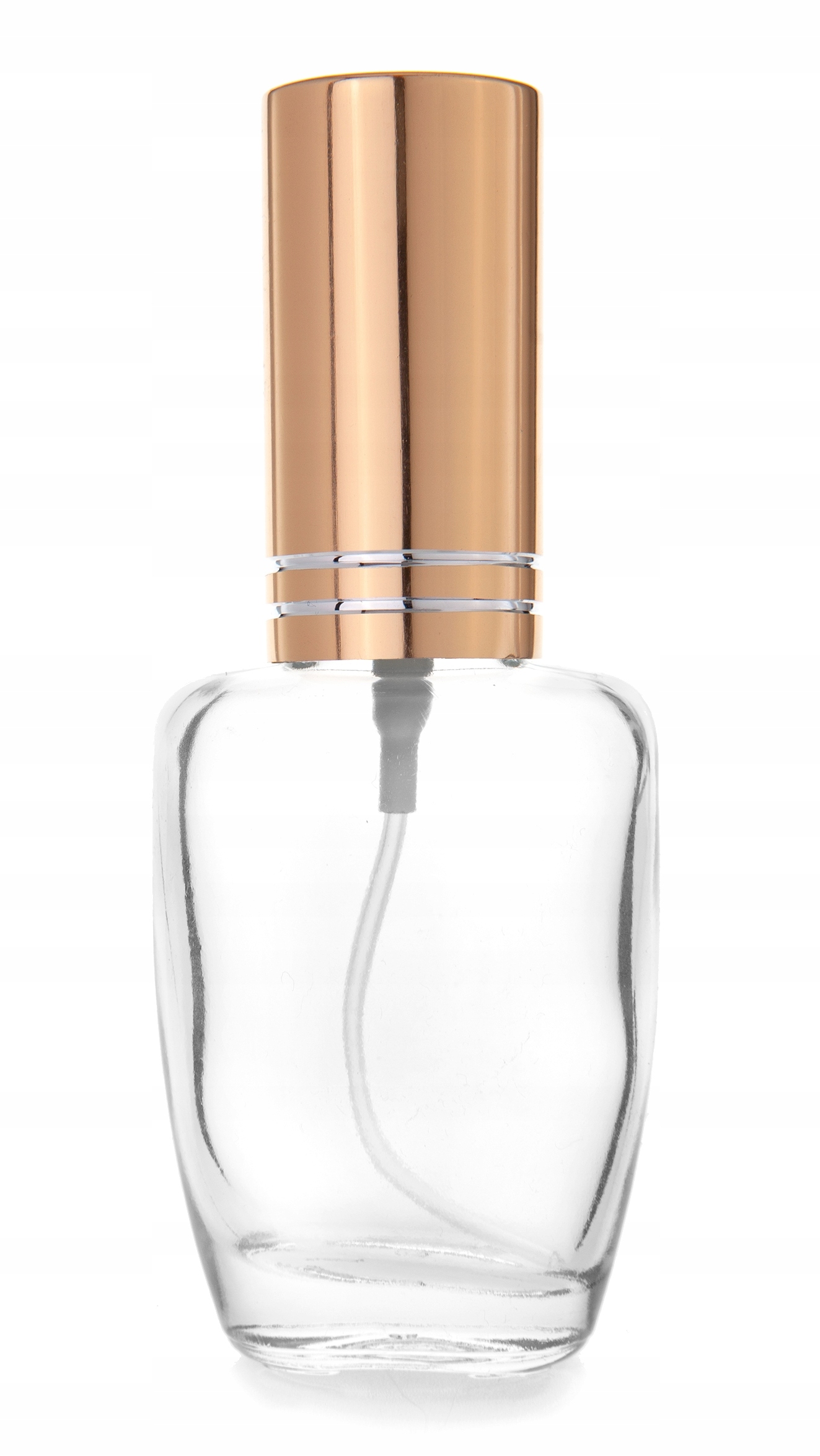 BUTELKA SZKLANA FLAKON NA PERFUMY + ATOMIZER ALUMINIUM - 30ML