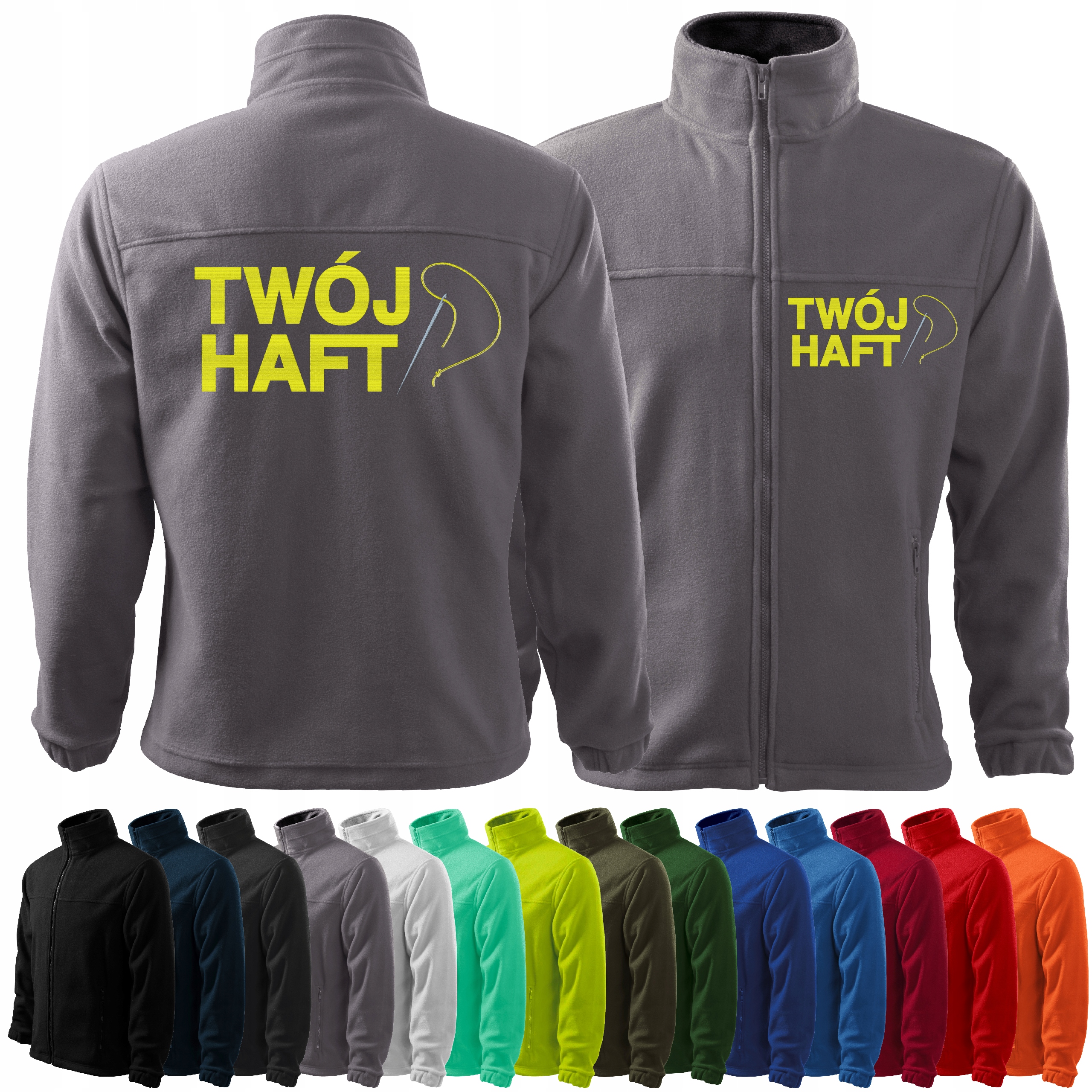 POLAR z własnym HAFTEM Twój nadruk logo PRZÓD+TYŁ