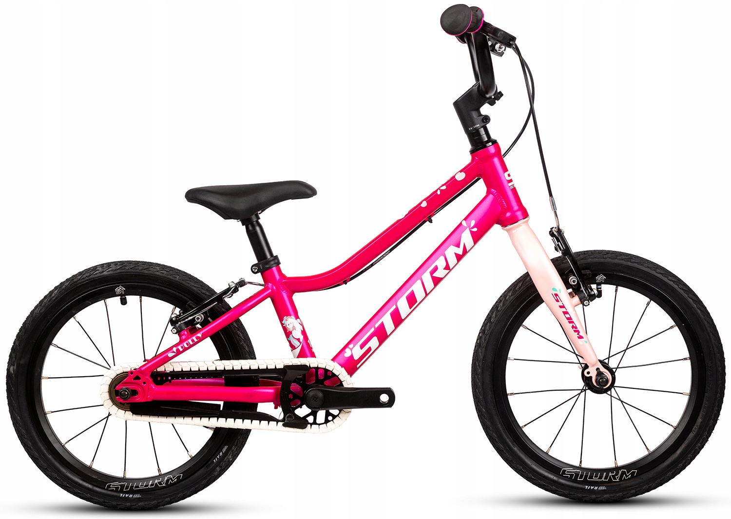 Rower 16 Storm Polly Lekki ok. 6,6 kg Light ciemny róż