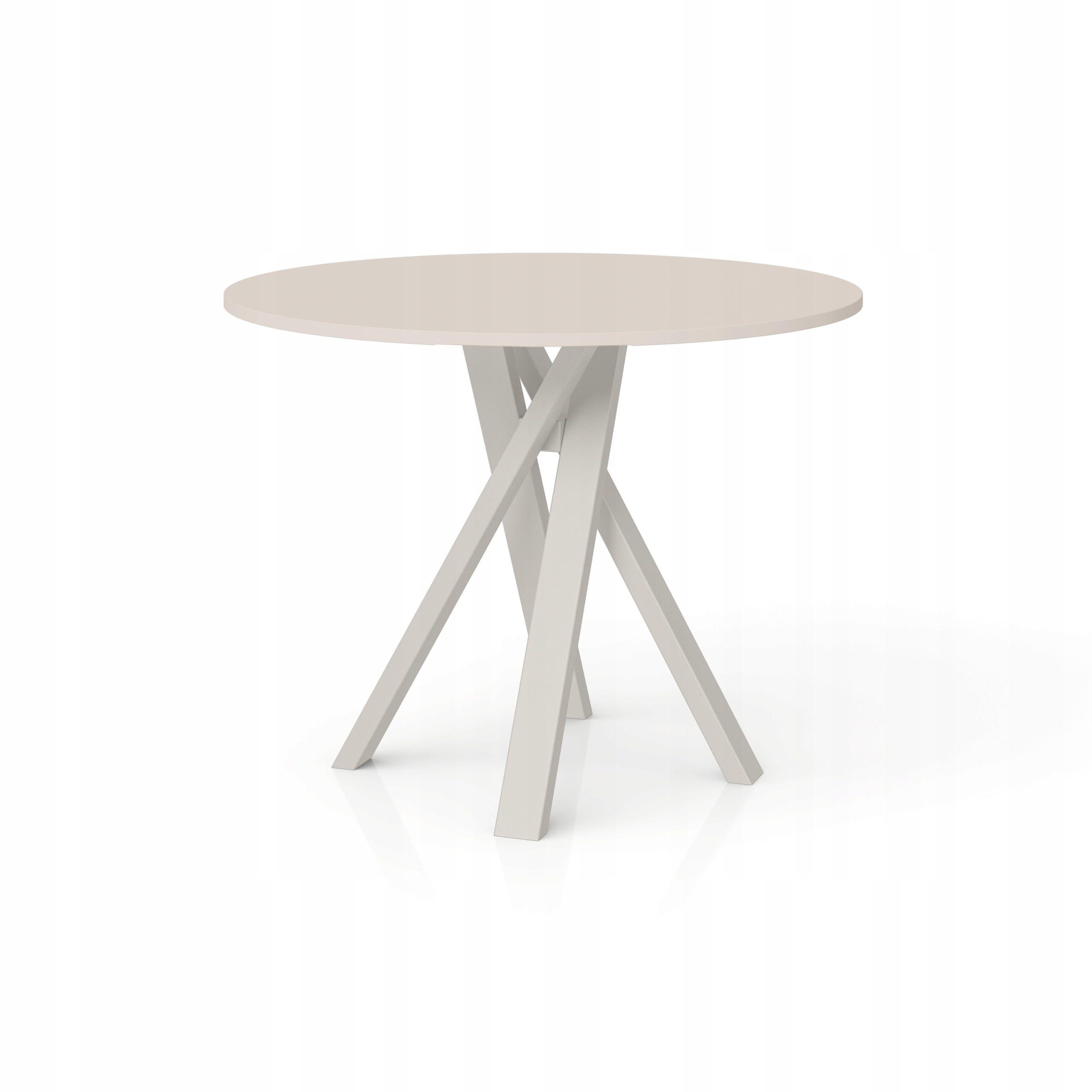 Stůl na kovové noze, stůl Kašmír do obývacího pokoje 110 cm, velký loftový stůl