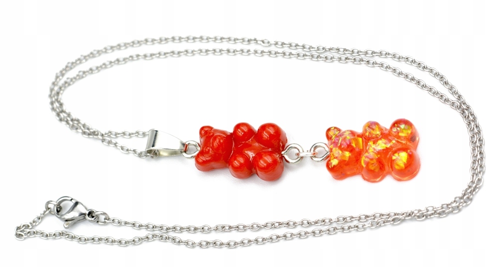 Naszyjnik podwójne misie żelki haribo 45cm Materiał Inny