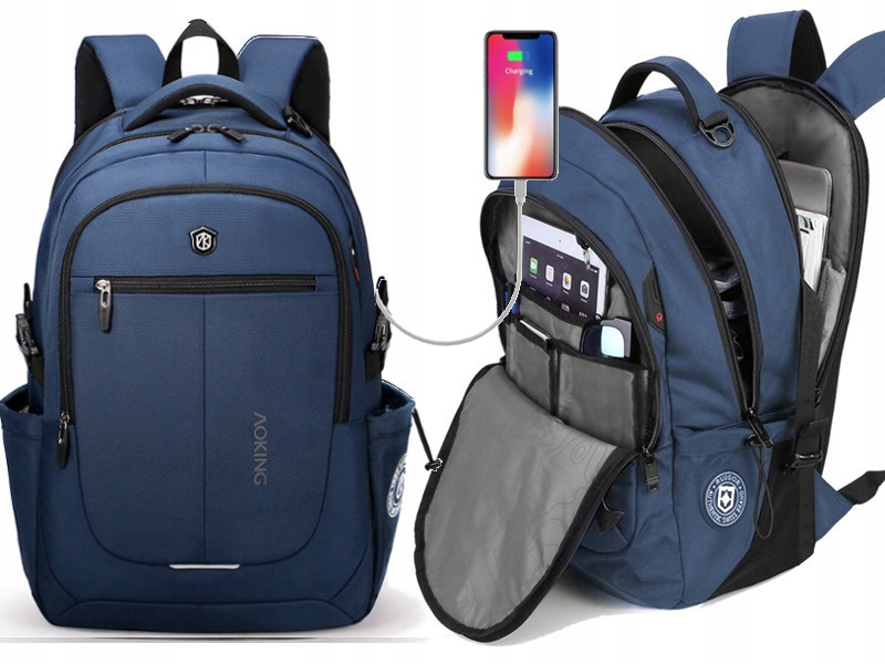 WROCŁAW Plecak Aoking na laptopa 15,6 pojemny nieb