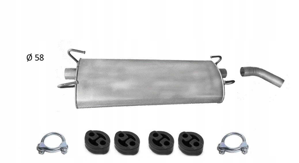 IVECO DAILY 2.3 2.8 3.0 TD 2001-2006 kpl TŁUMIK RURA WYDECHOWA