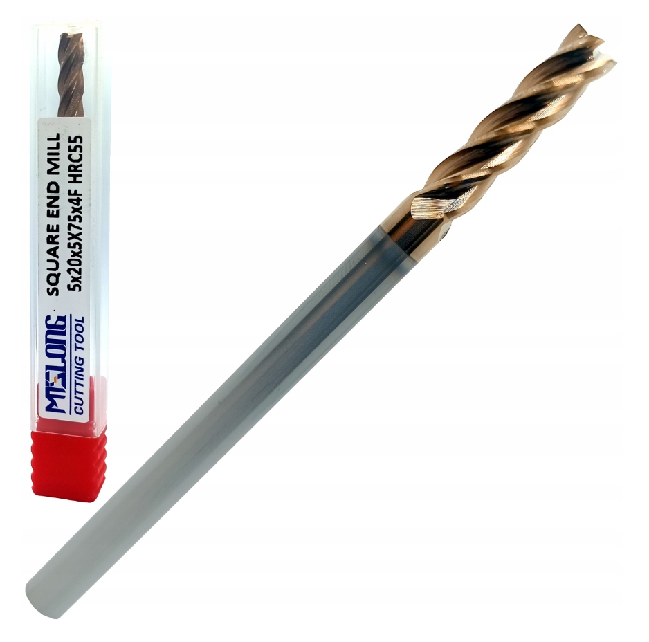 FREZ WĘGLIKOWY VHM MTS fi 5mm 75L długi 55HRC 4P