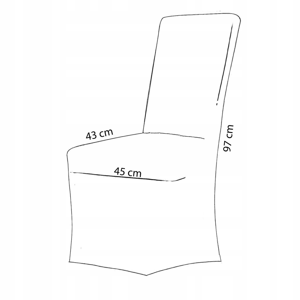 POKROWIEC NA KRZESŁO BANKIETOWE ŚLUB POKROWCE BIAŁE ELASTYCZNE SPANDEX UNI Nazwa BANKIETOWY POKROWIEC NA KRZESŁO