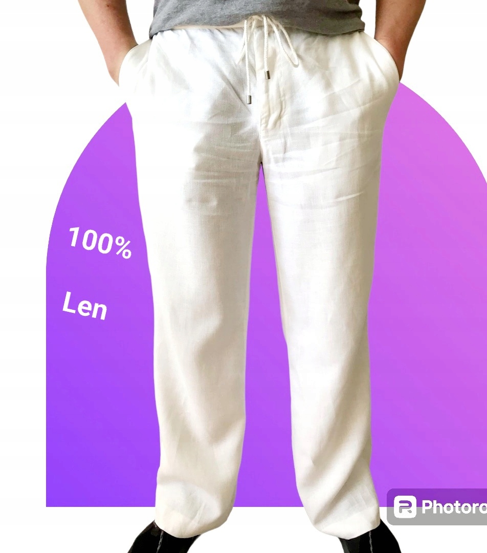 Zara ľanové pánske nohavice 100%Len L/XL