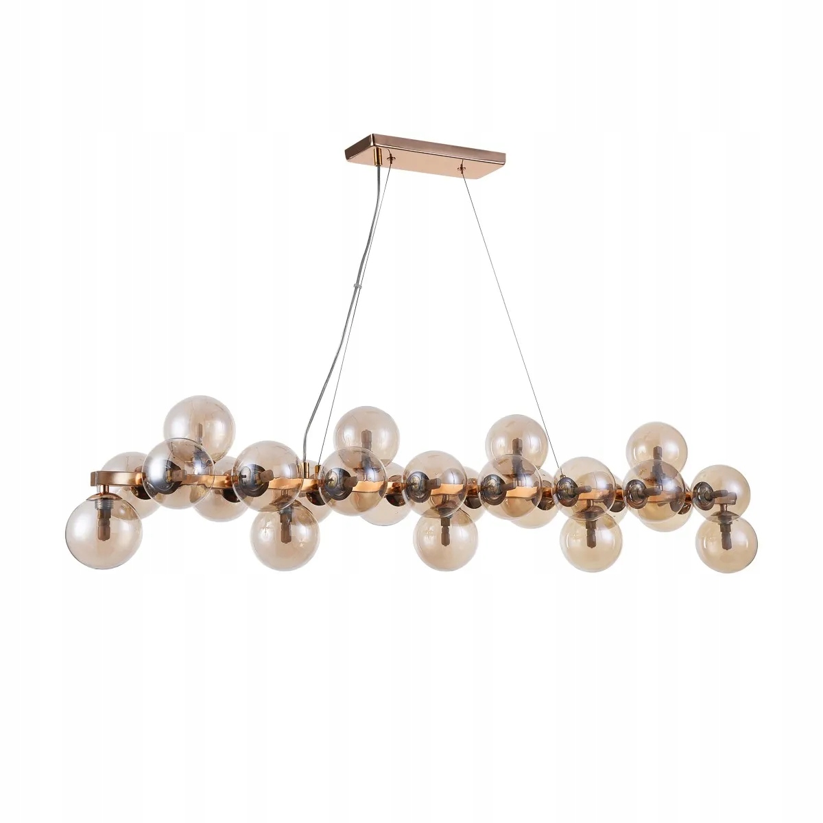 Cabella Moderní zlatá závěsná lampa 25-bodová 25xG9 28W IP20