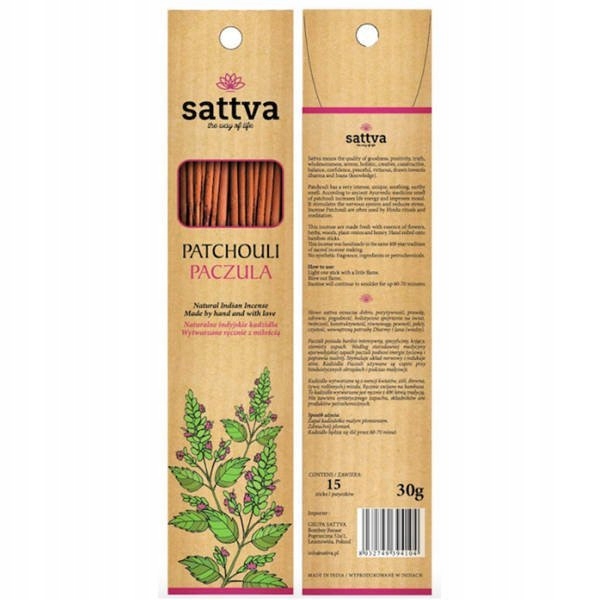 

Kadzidła Sattva Patchouli Paczula