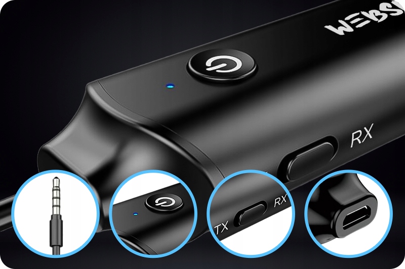 NADAJNIK ODBIORNIK TRANSMITER BLUETOTH DO GŁOŚNIKA Marka Webski