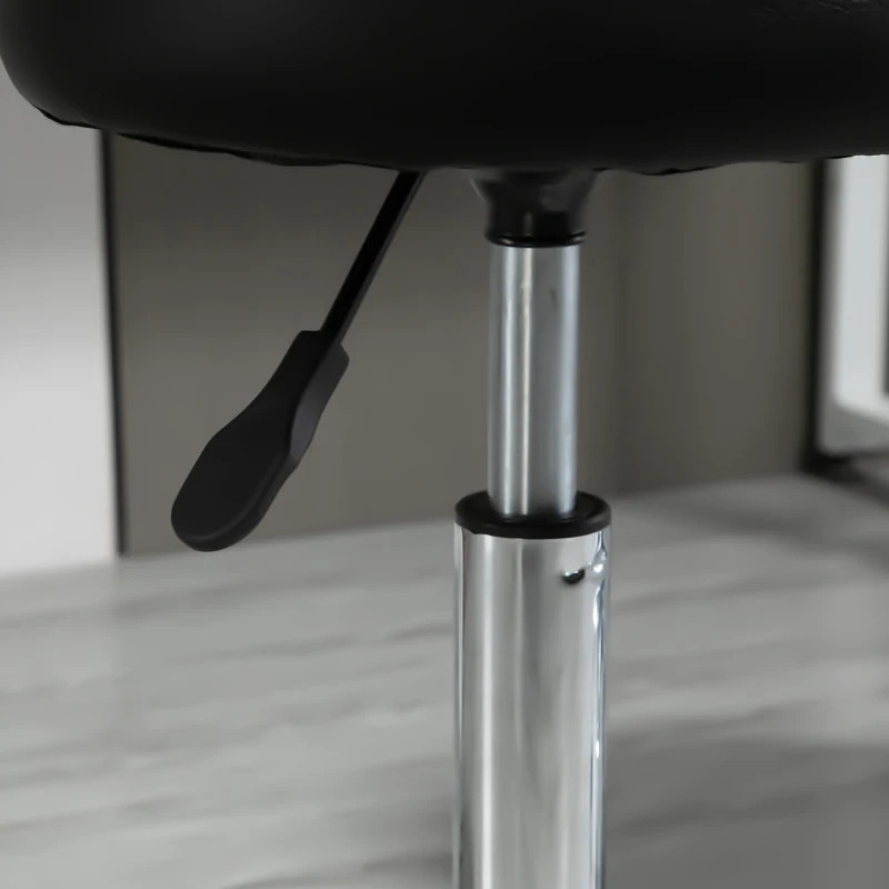 HOKER KOSMETYCZNY STOŁEK FRYZJERSKI OBROTOWY Kolor mebla czarny