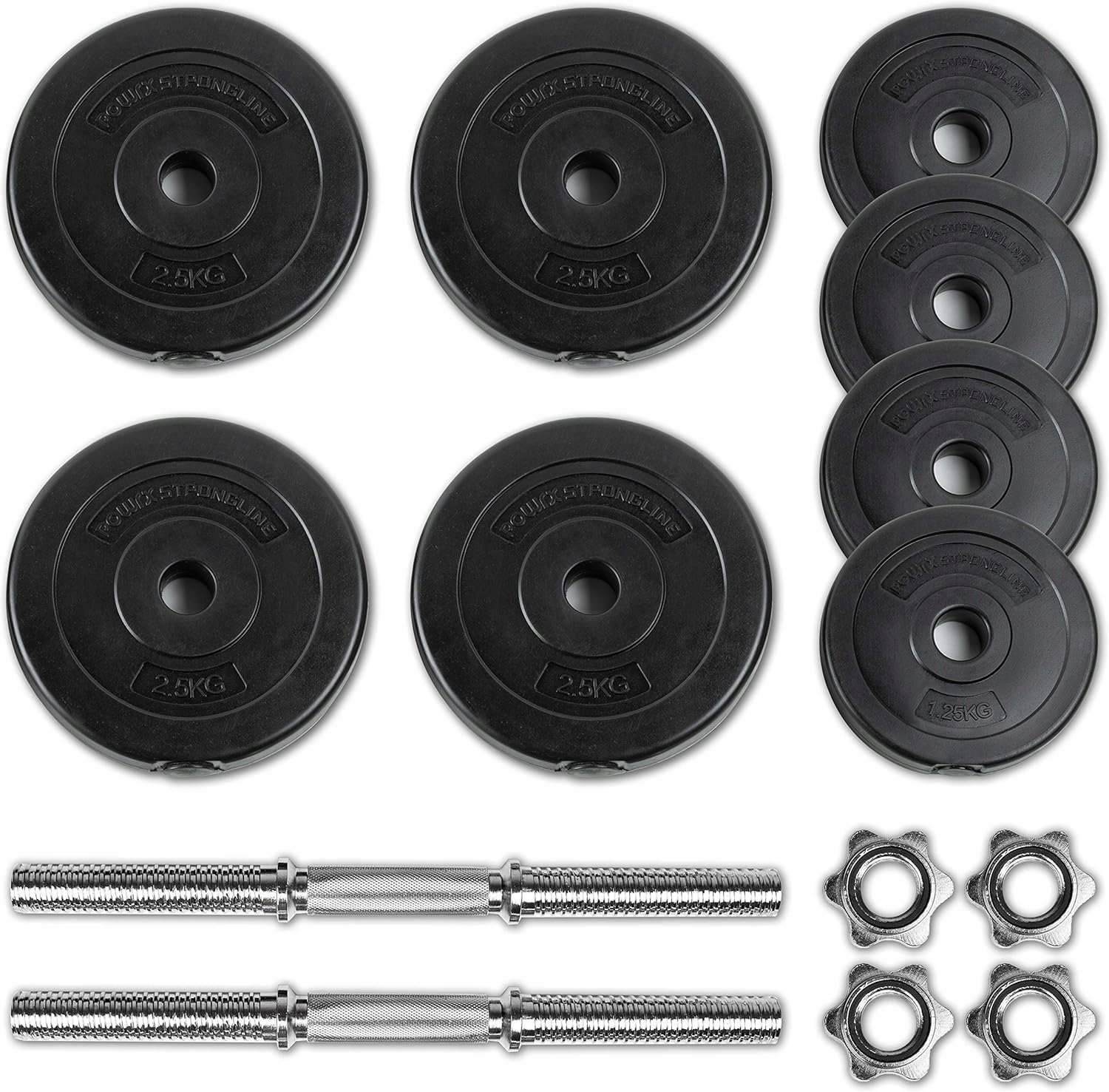 Zestaw hantli 40 kg Powrx czarne hantle regulowane