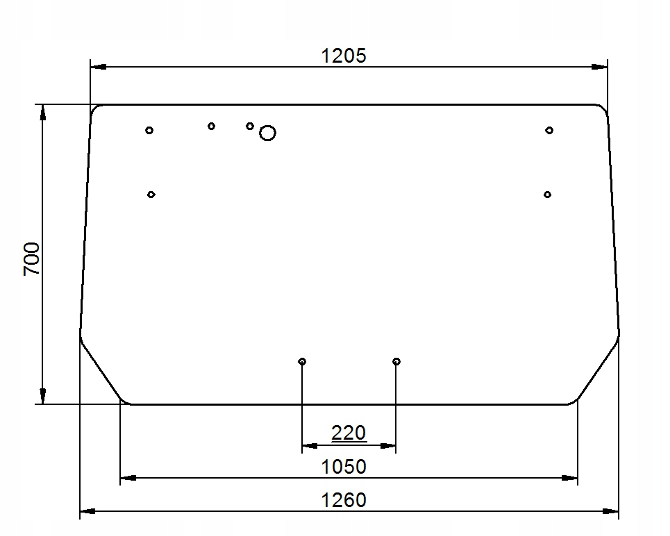 Zetor 5321 5341 6321 6341 7321 7341 zadní sklo