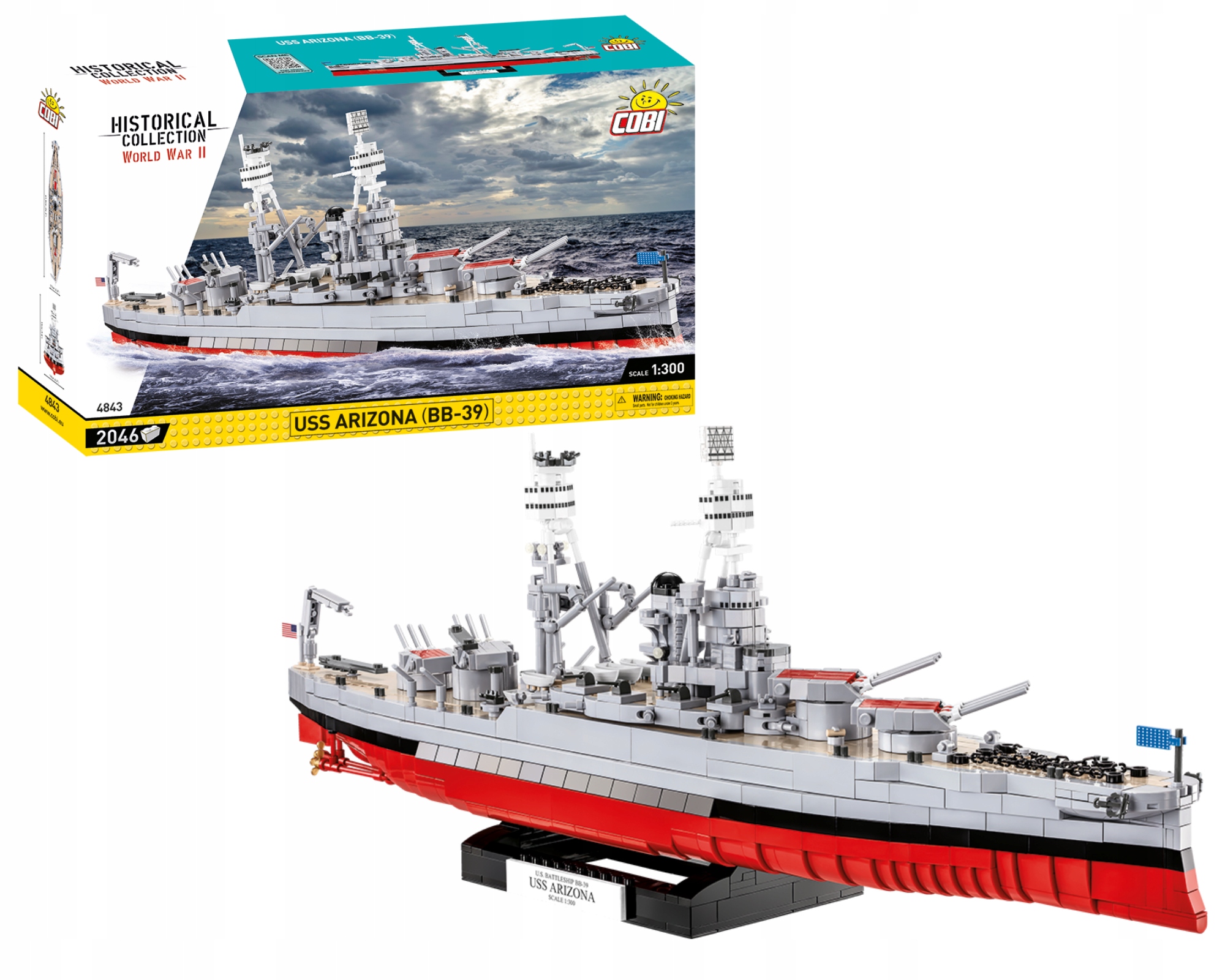 

Cobi 4843 pancernik Uss Arizona BB-39 Wwii Klocki
