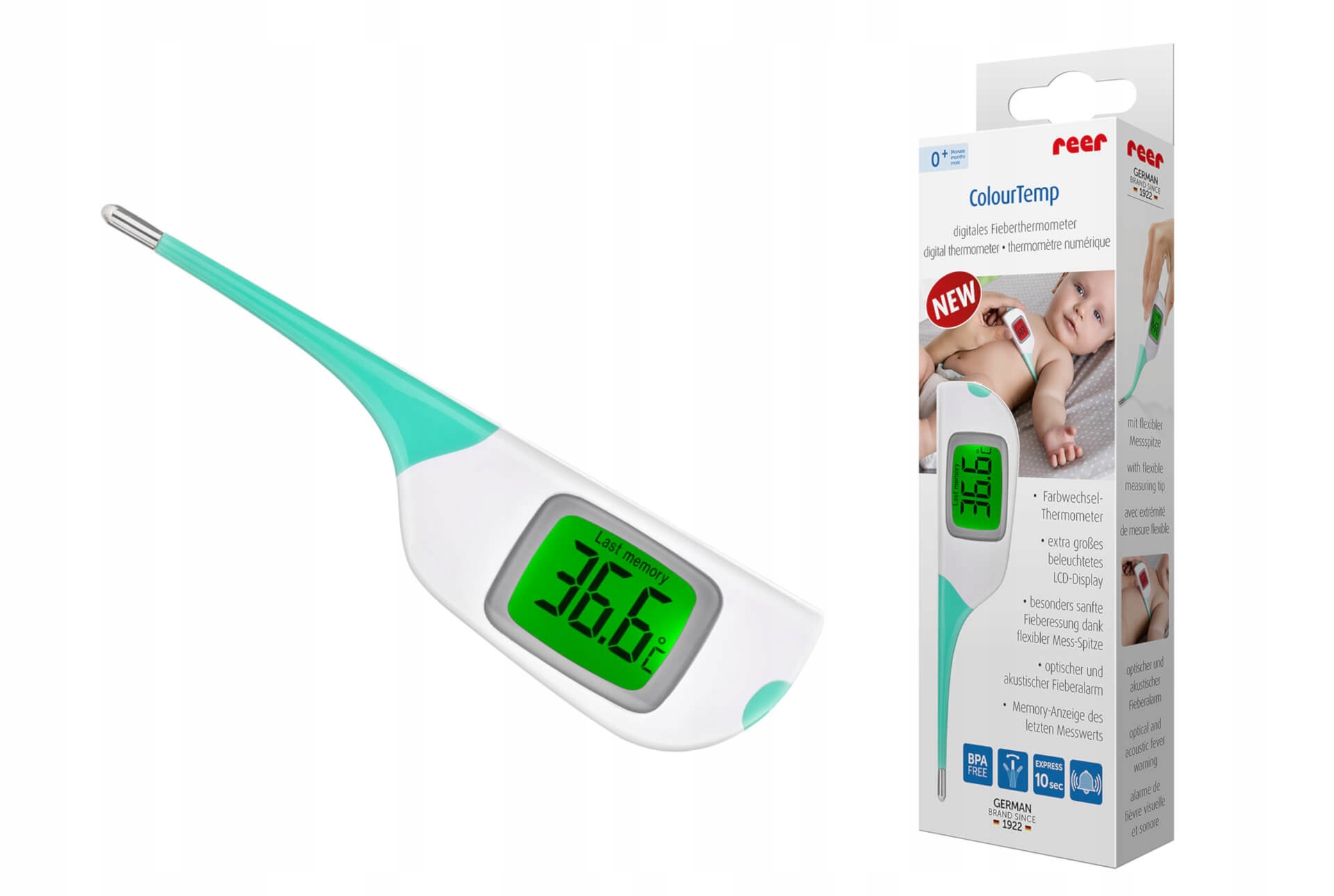 

Termometr elektroniczny medyczny LCD-XL timer Reer
