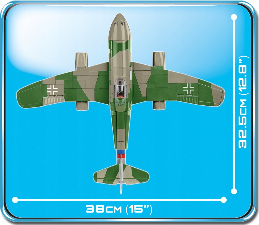 Cobi 5721 Messerschmitt Samolot Myśliwiec Me262 A1 Bohater brak