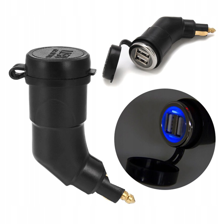 ŁADOWARKA ADAPTER WTYK DIN 2x USB 3.3A BMW MOTOR