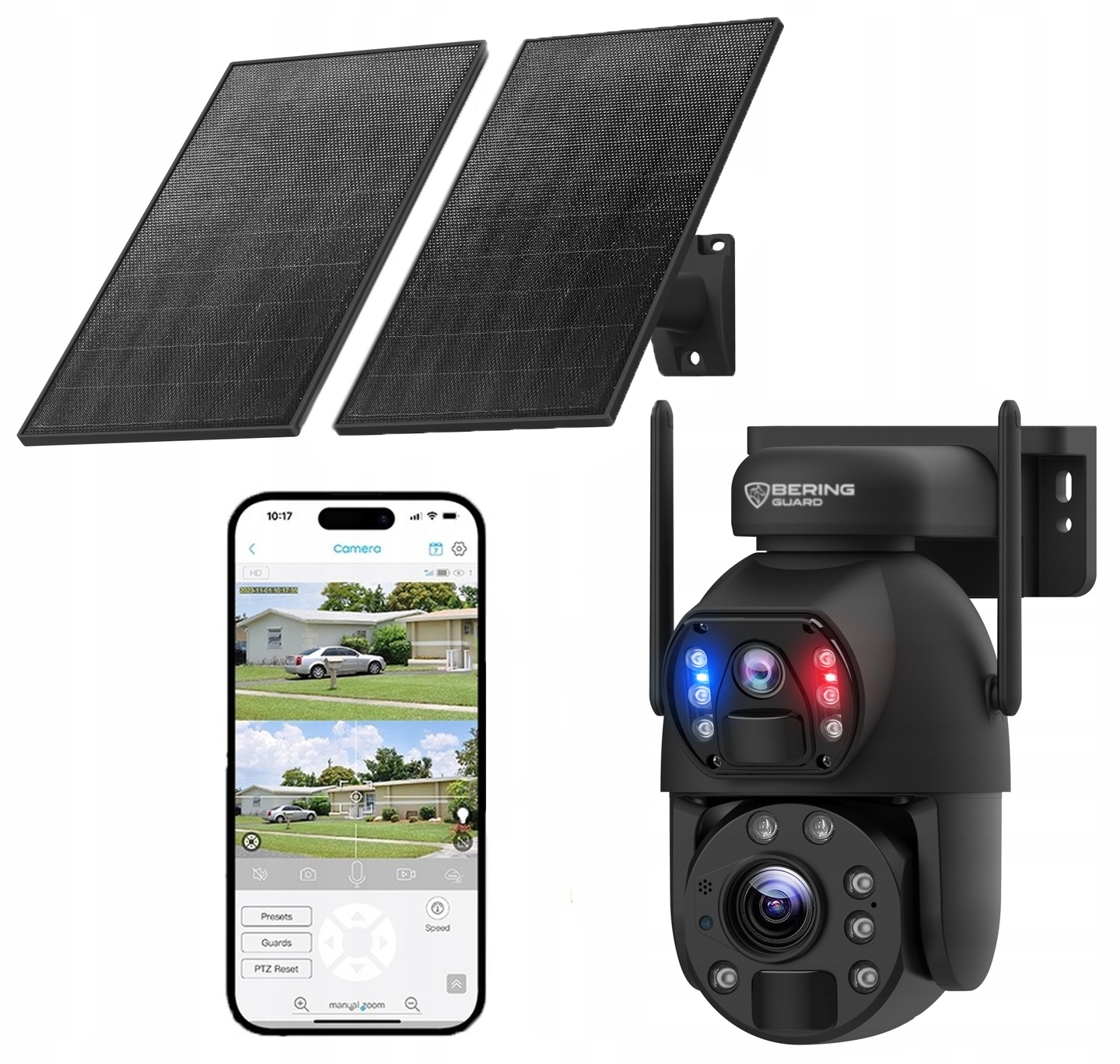 Gsm Kamera Solar Zoom x36 150M 8MP Dva Objektivy Nepřetržité Nahrávání Bering