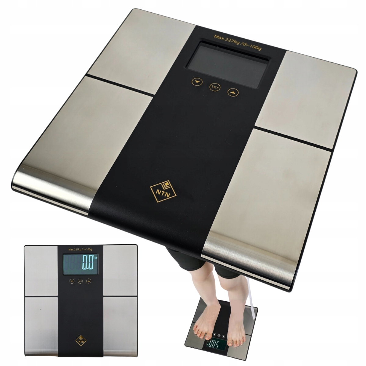Elektronická Koupelnová Váha Inteligentní Měření Tělesného Tuku 227 Kg