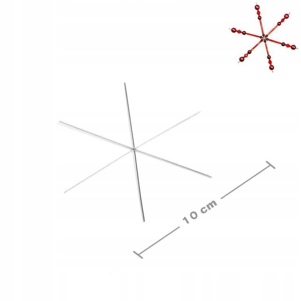 Korálky.cz s.r.o. Drátěný základ na výrobu vánočních hvězd 10cm 30 ks