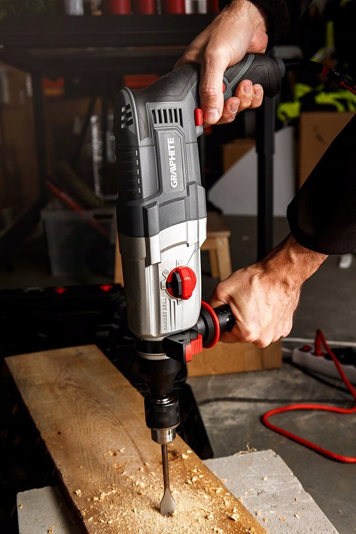 MŁOTOWIERTARKA WIERTARKA MŁOT UDAROWY SDS+ 800W WALIZKA GRAPHITE Typ uchwytu SDS Plus