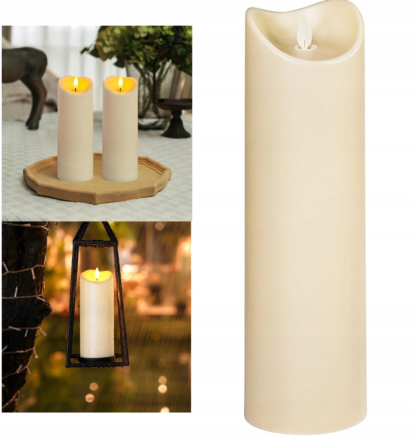 ŚWIECZKA LED WKŁAD DO ZNICZA ZNICZY RUCHOMY PŁOMIEŃ NA BATERIE ŚWIECA 17,5