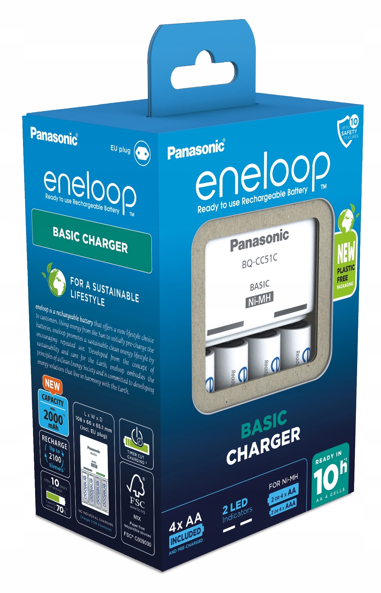 Зарядное устройство ENELOOP BQ-CC51 BASIC + 4X R6 / AA Eneloop код производителя K-KJ51MCD40E