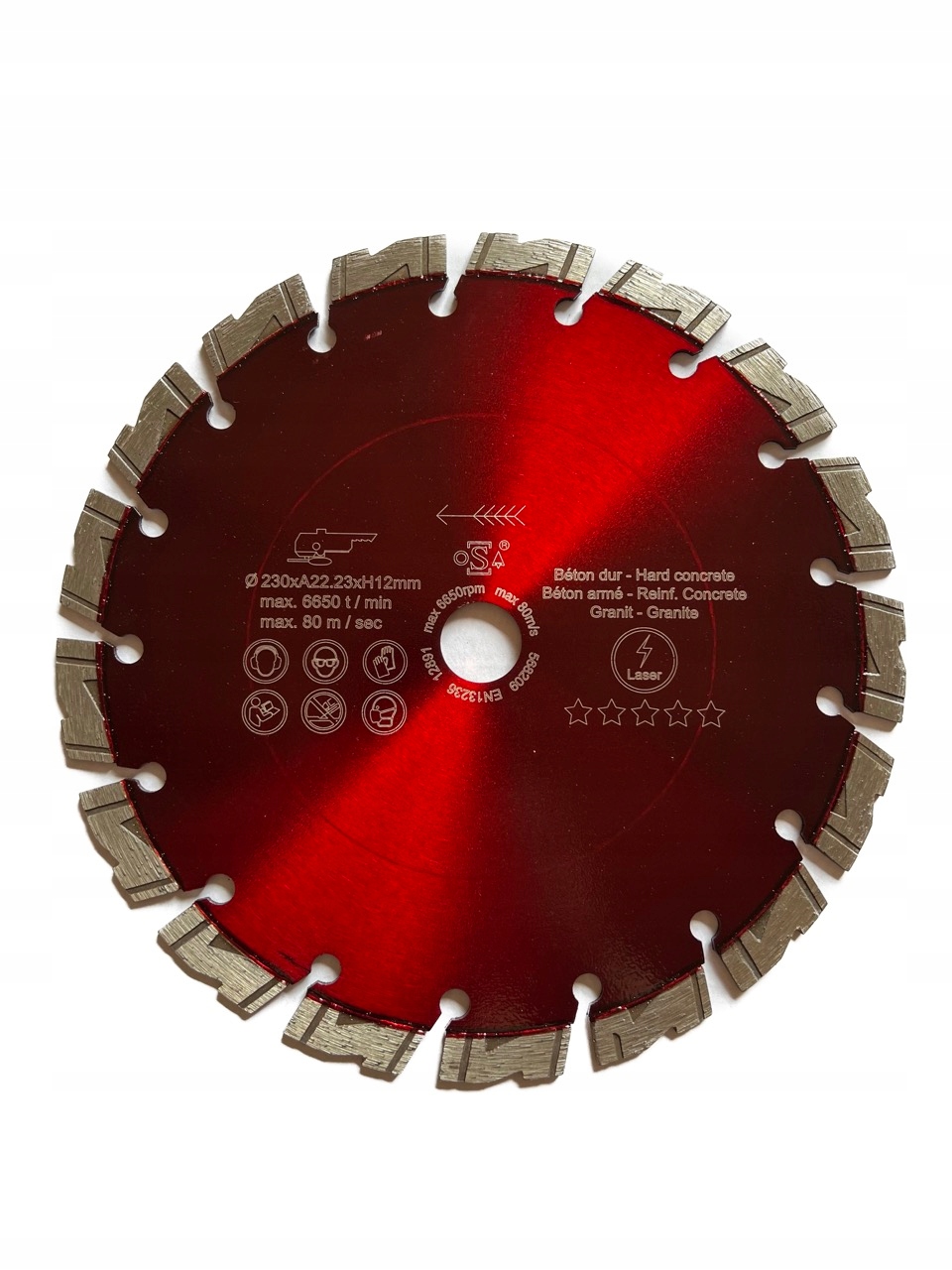Diamantový kotouč na betonu, granit Maraton 230xH12xT3,0x22,2 mm