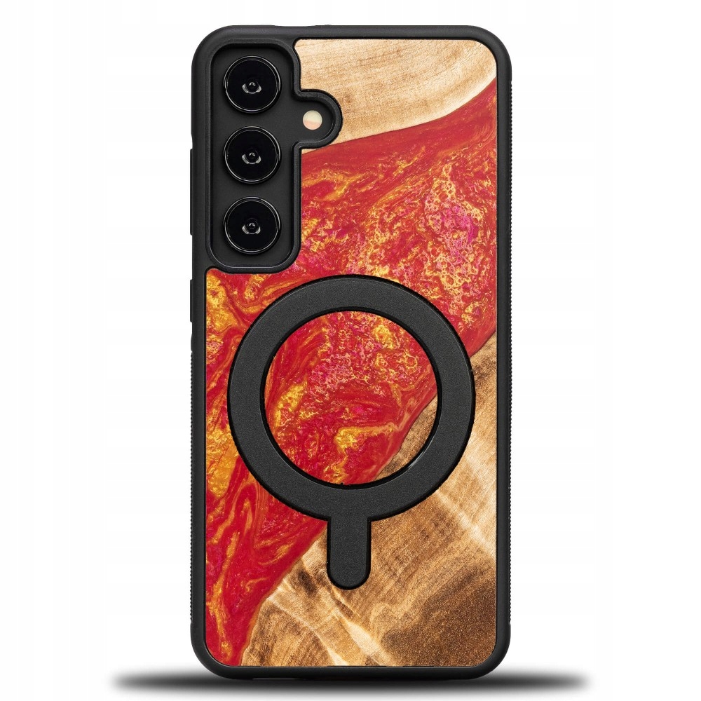 Pouzdro Bewood Unikátní pro Samsung Galaxy S24 Neonové Paříž s MagSafe