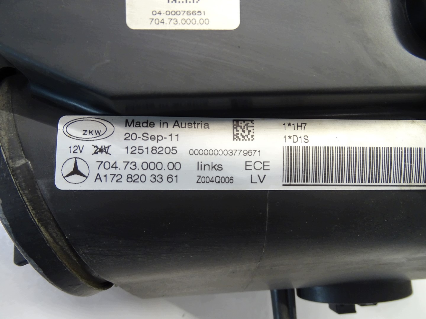 light left REFLEKTOR front UK MERCEDES SLK 172 W172 A1728203361