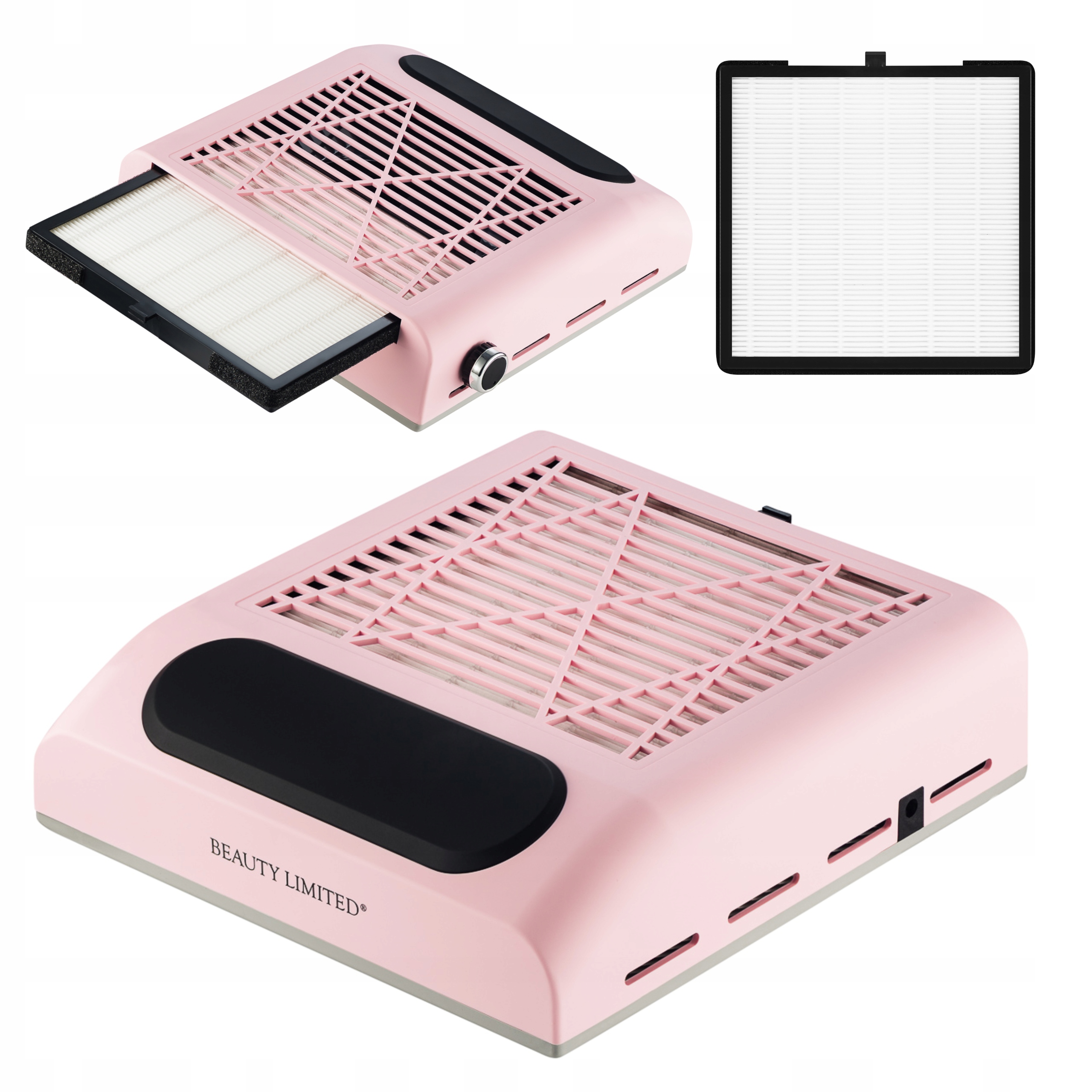 Odsávačka Prachu Pro Frézku Na Nehty Růžový Kazetový Filtr Hepa 100W