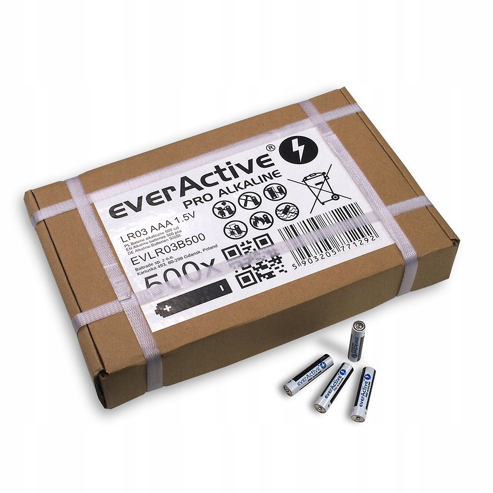 500 x alkalická baterie Everactive Aaa LR03
