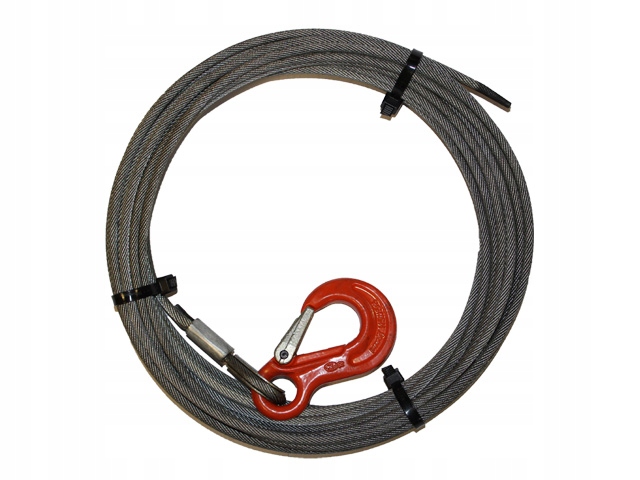 

lina stalowa z hakiem, gładka 10mm x 15m 6,55t